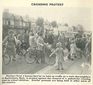 Crossing protest